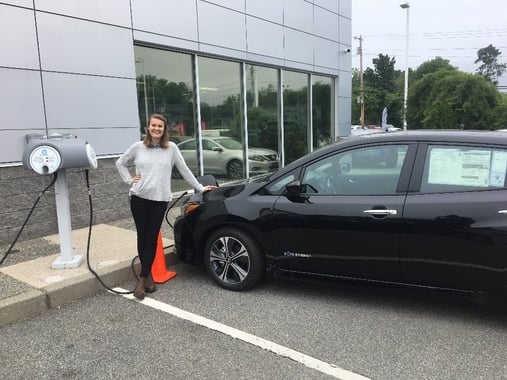 nissan leaf EV speedcraft, charging, female